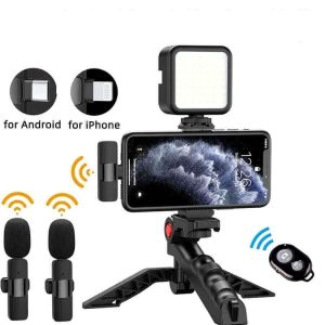 7-IN-1 Vlogging Kit With Wireless Microphones