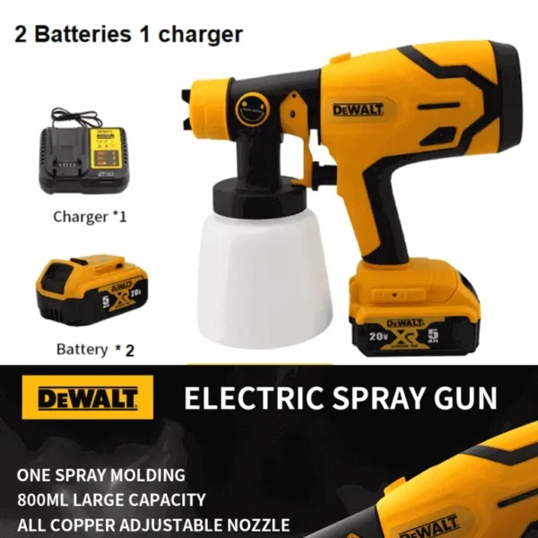 DEWALT 1000ML Cordless Electric Paint Sprayer